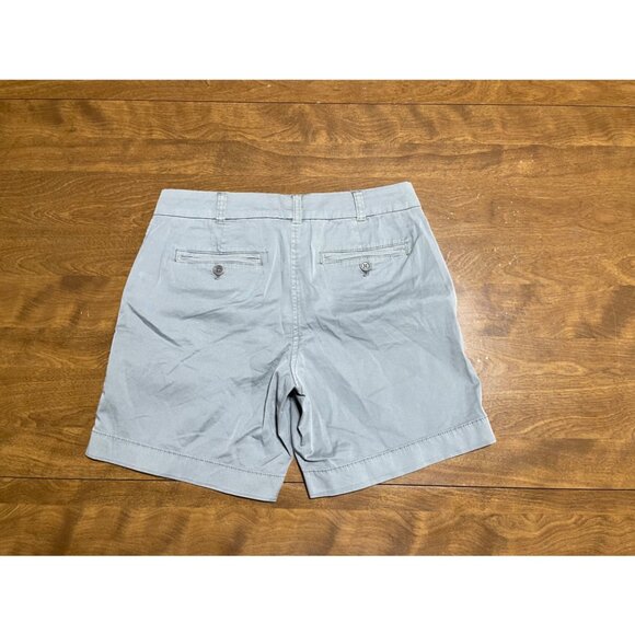 J Crew Womens Chino Shorts Light Gray Bermuda 6 Inseam High Rise 2 Classic - Picture 2 of 6